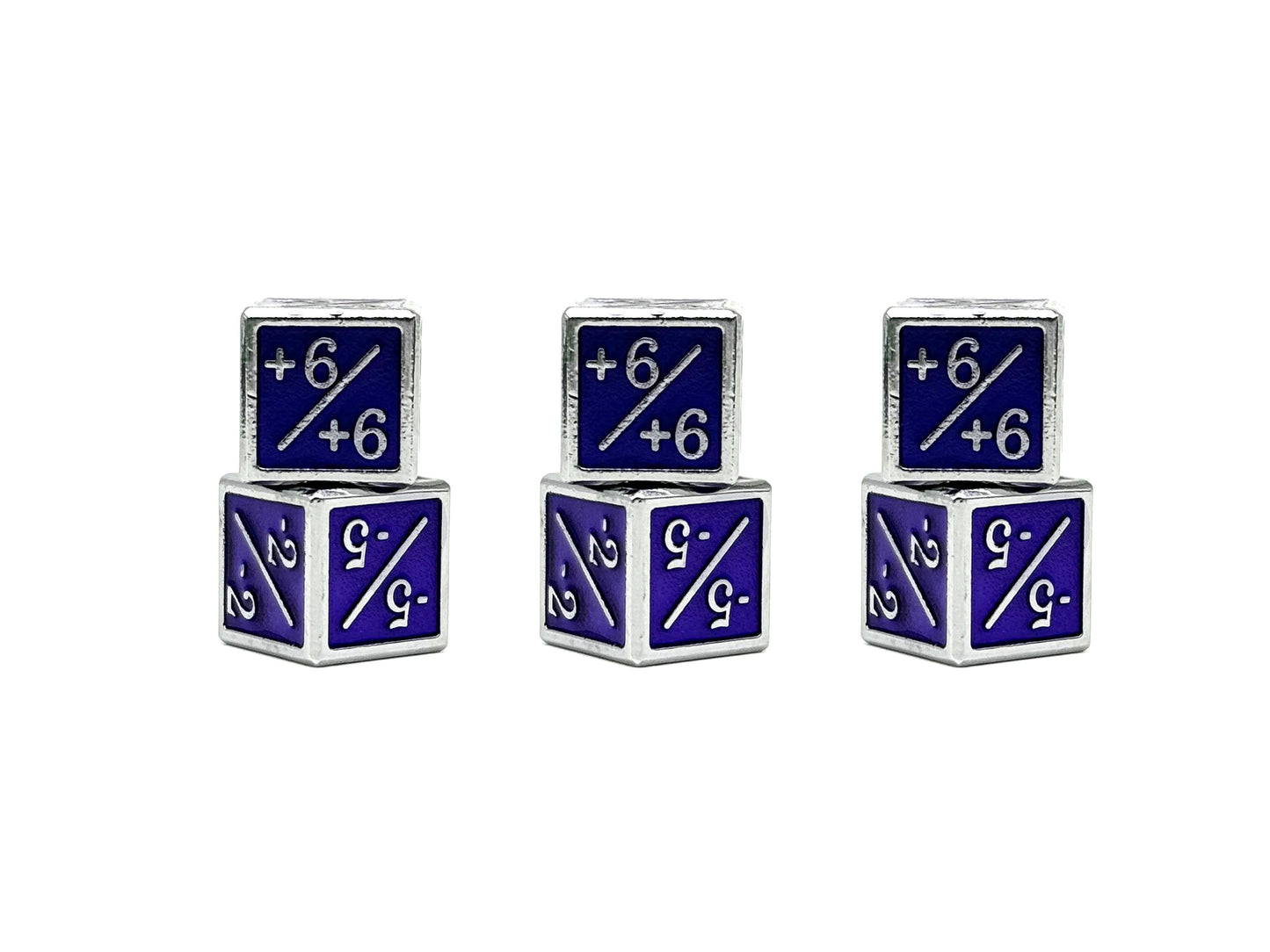 Purple +1/+1 MTG Counter Dice Set (6pc)