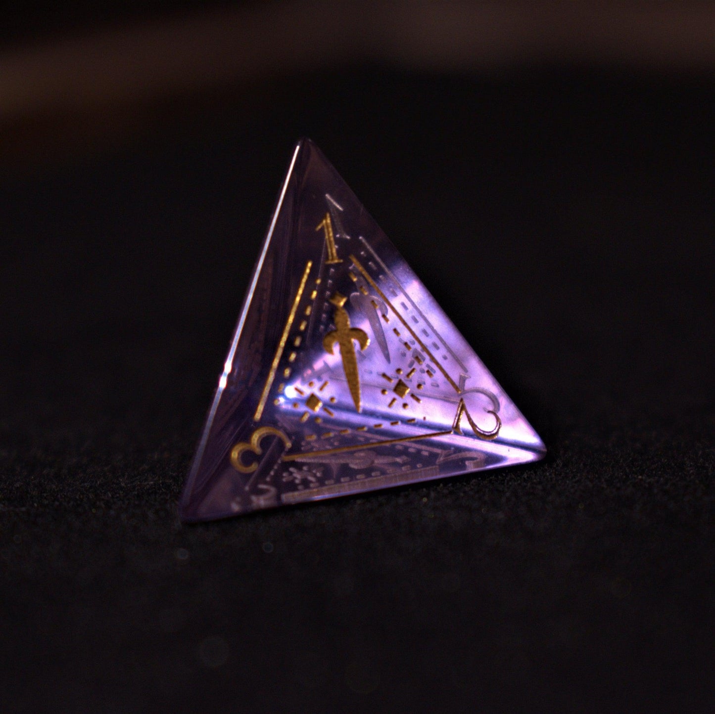 Astral Seal Purple Glass Dice Set