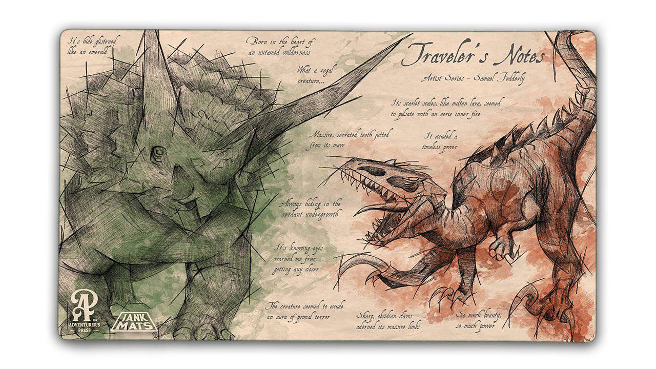 Vintage Dinosaur Sketch Playmat