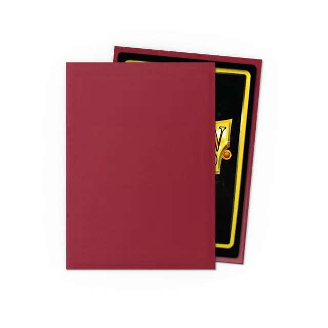 Matte Red Card Sleeves Dragon Shield Back