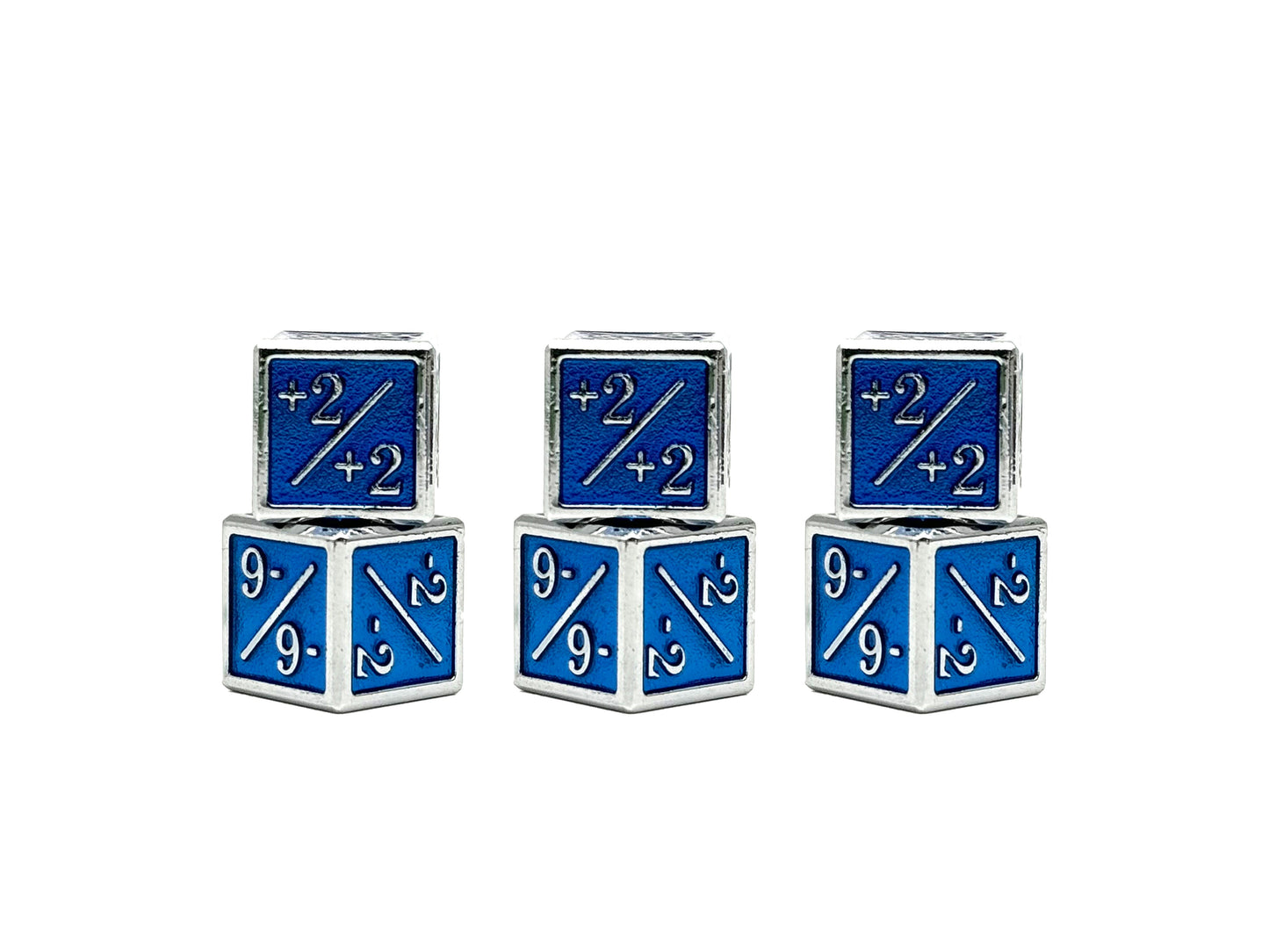 Blue +1/+1 MTG Counter Dice Set (6pc)