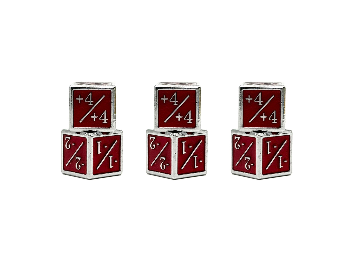 Red +1/+1 MTG Counter Dice Set (6pc)
