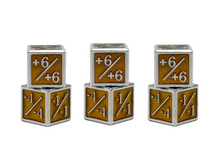 Yellow +1/+1 MTG Counter Dice Set (6pc)