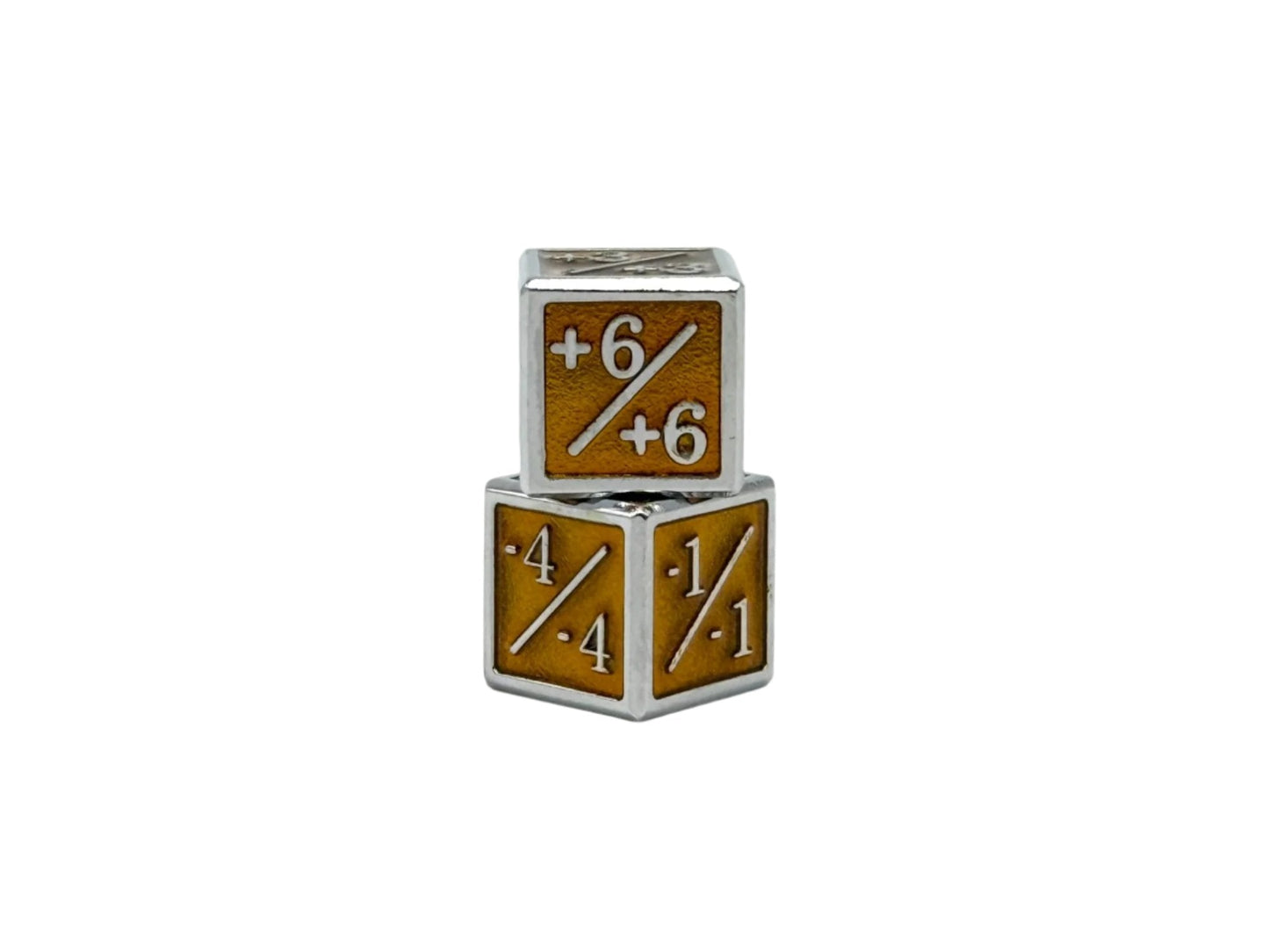 Yellow +1/+1 MTG Counter Dice Set (6pc)