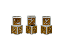 Yellow +1/+1 MTG Counter Dice Set (6pc)