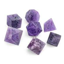 Amethyst Frosted Dice Set | Gemstone Dice