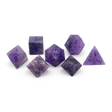 Amethyst Frosted Dice Set | Gemstone Dice