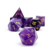 Amethyst Pebble Dice Set | Gemstone Dice