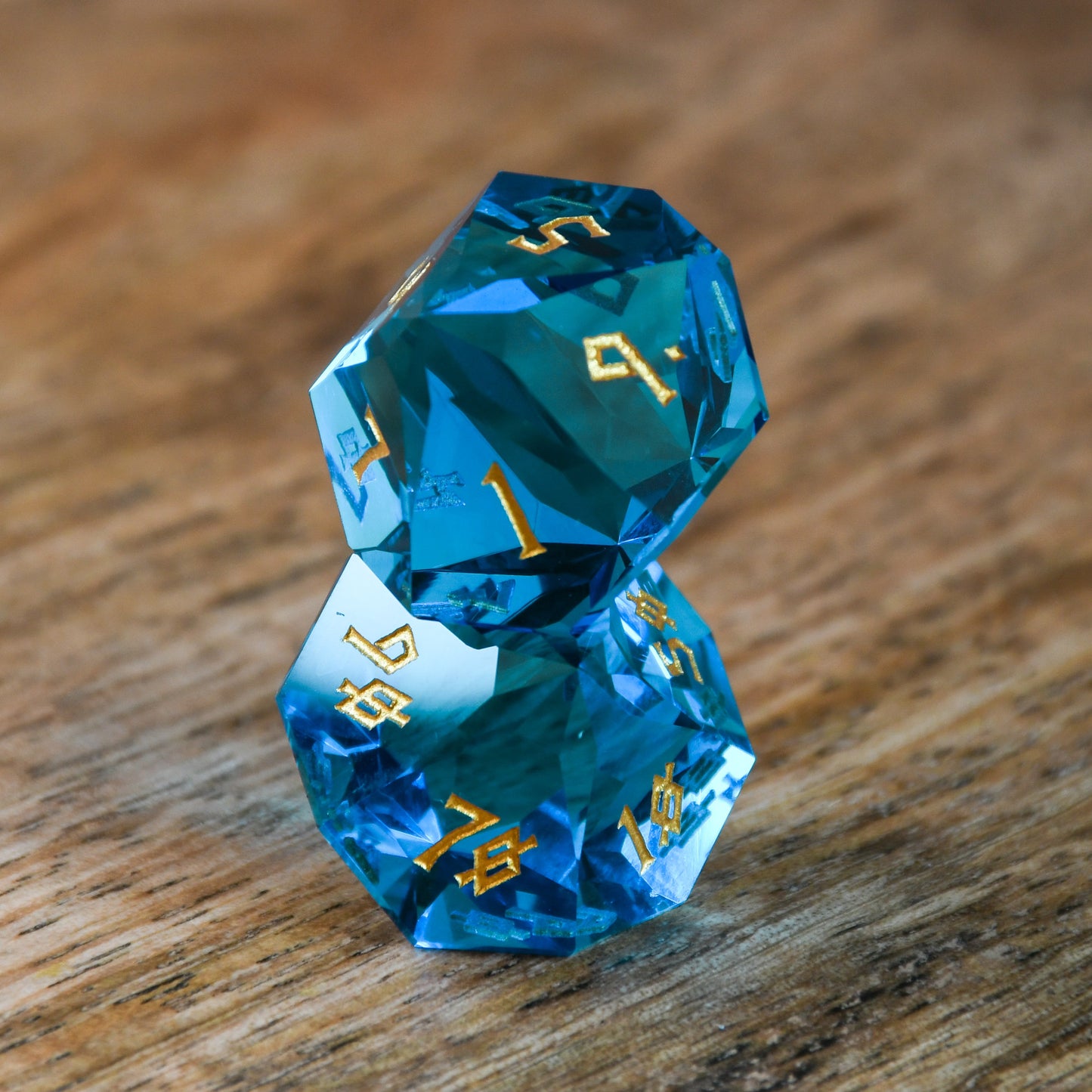 Cerulean Isles Glass Dice Set