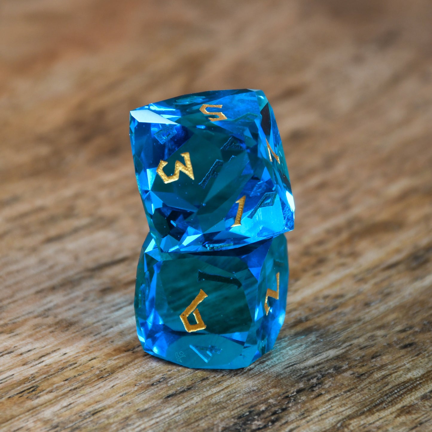 Cerulean Isles Glass Dice Set