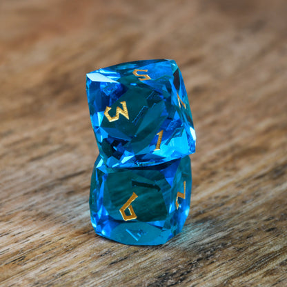 Cerulean Isles Glass Dice Set