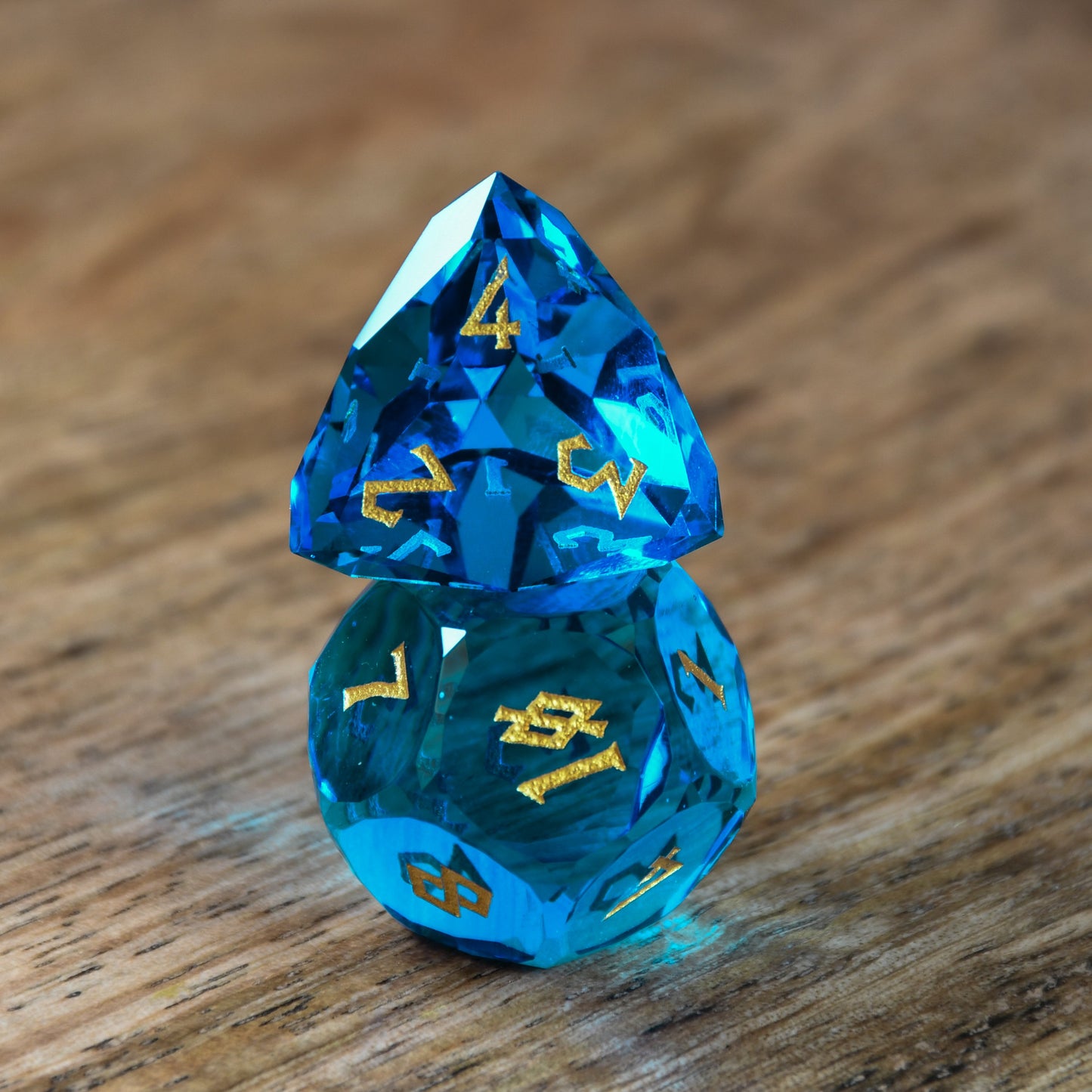 Cerulean Isles Glass Dice Set