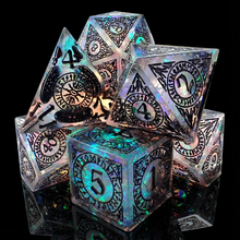 Handmade Dice Set with Nordic Design  Pearlescent Finish