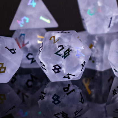 Prismatic Frost Shattered Glass Dice Set