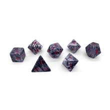 Black Network Agate Dice Set | Gemstone Dice