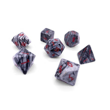 Black Network Agate Dice Set | Gemstone Dice