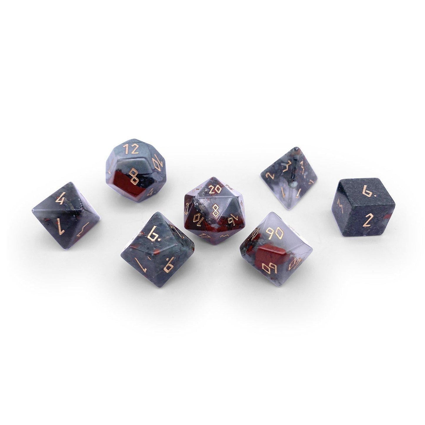 Bloodstone Dice Set | Gemstone Dice