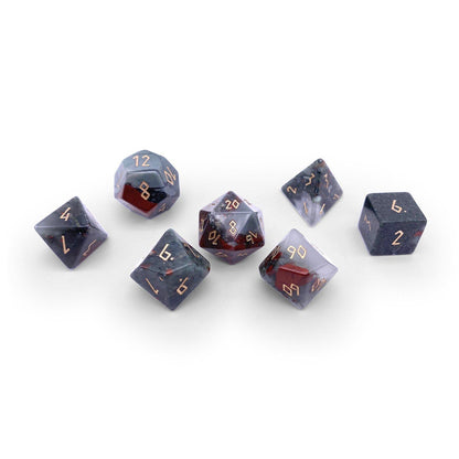 Bloodstone Dice Set | Gemstone Dice