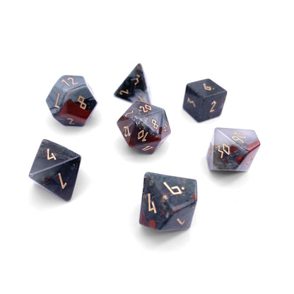 Bloodstone Dice Set | Gemstone Dice