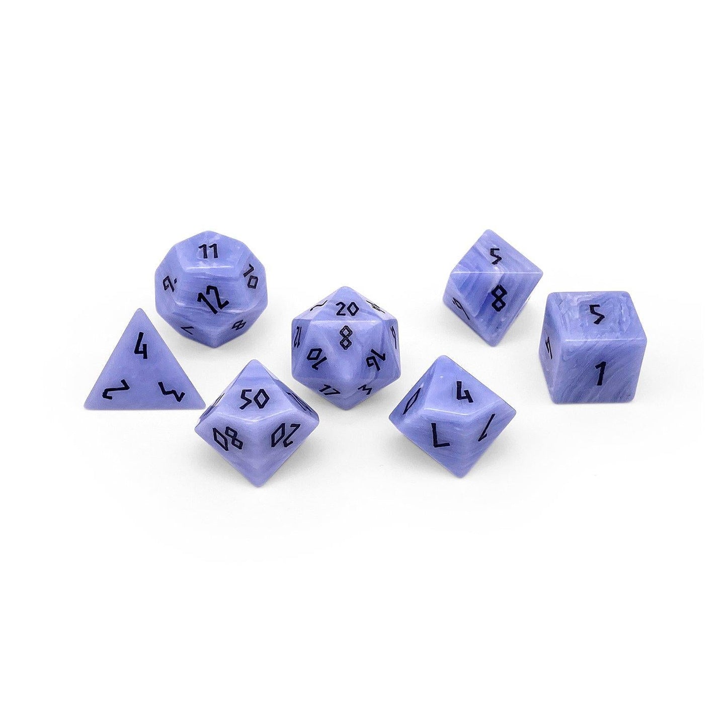 Blue Laced Agate Dice Set | Gemstone Dice