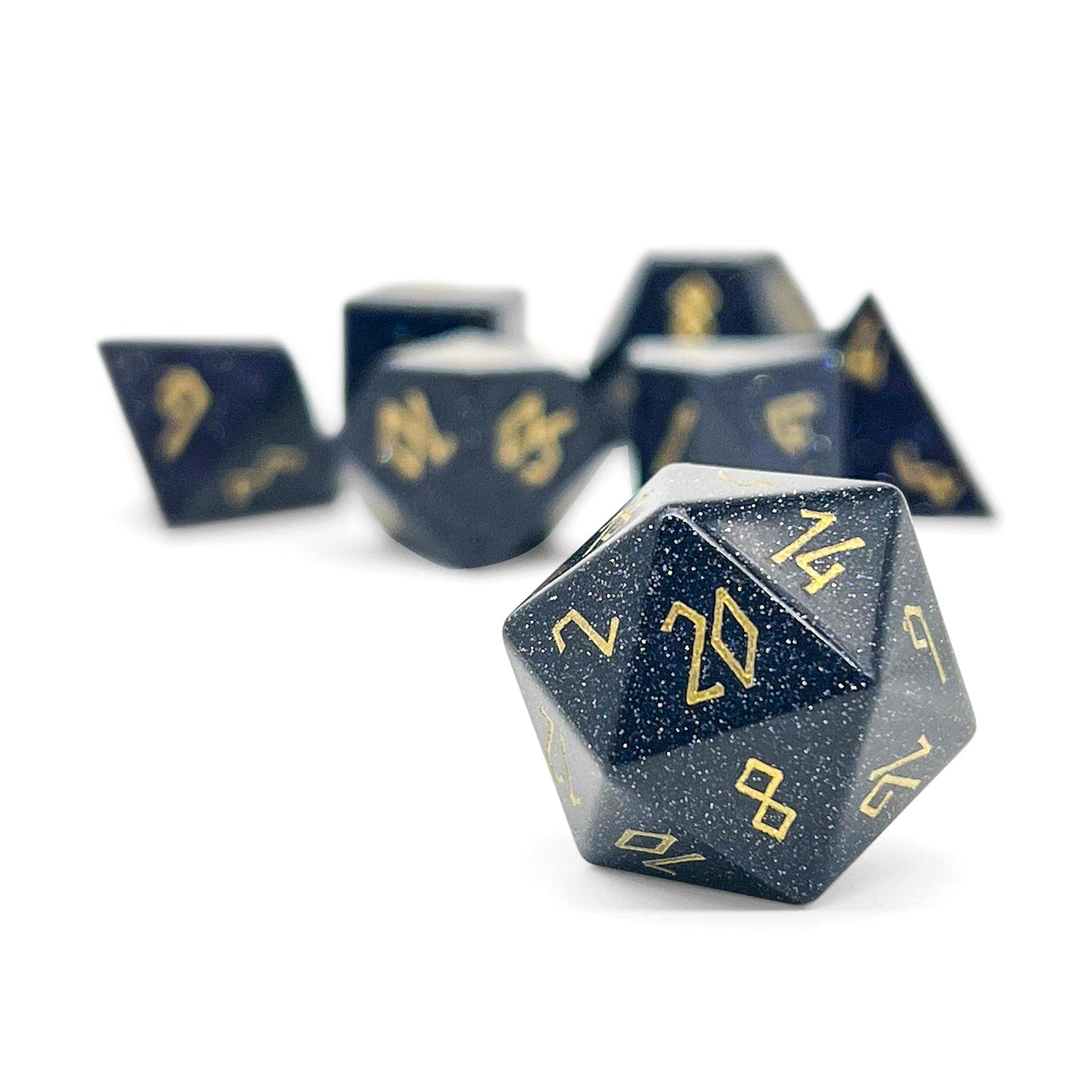 Blue Sandstone Dice Set | Gemstone Dice