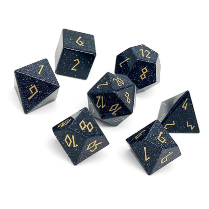 Blue Sandstone Dice Set | Gemstone Dice