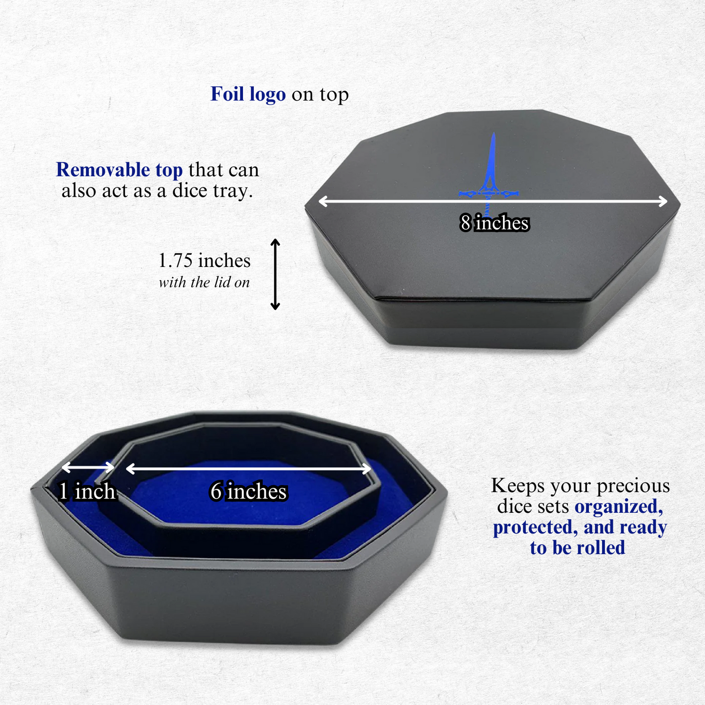 Blue Sword Dice Tray | Tray of Holding™