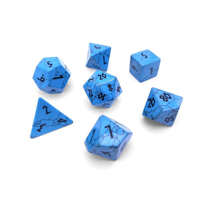 Blue Turquoise Dice Set | Gemstone Dice