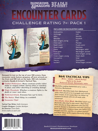 DnD Encounter Cards (Pack 1) | Challenge Rating 7+