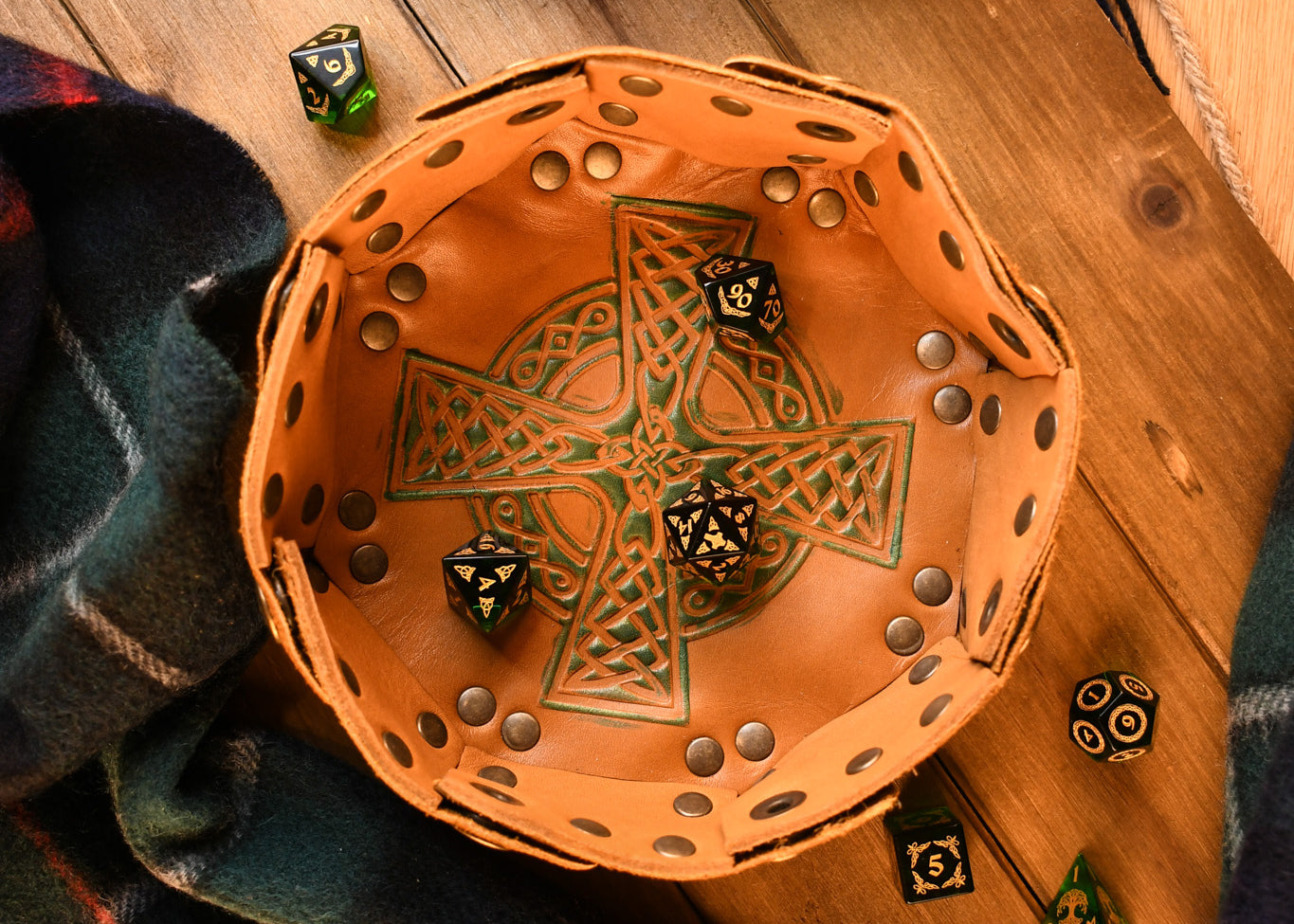 Celtic Oath Glass Dice Set