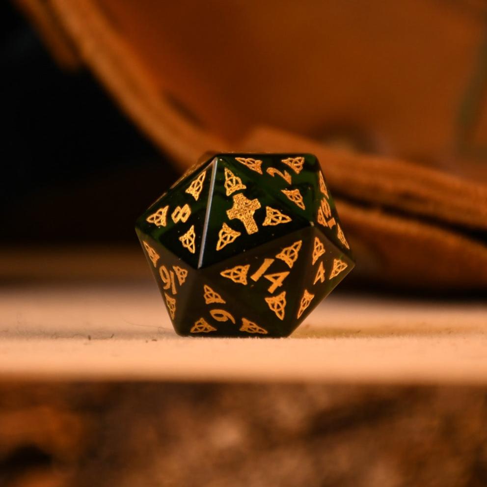 Celtic Oath Glass Dice Set