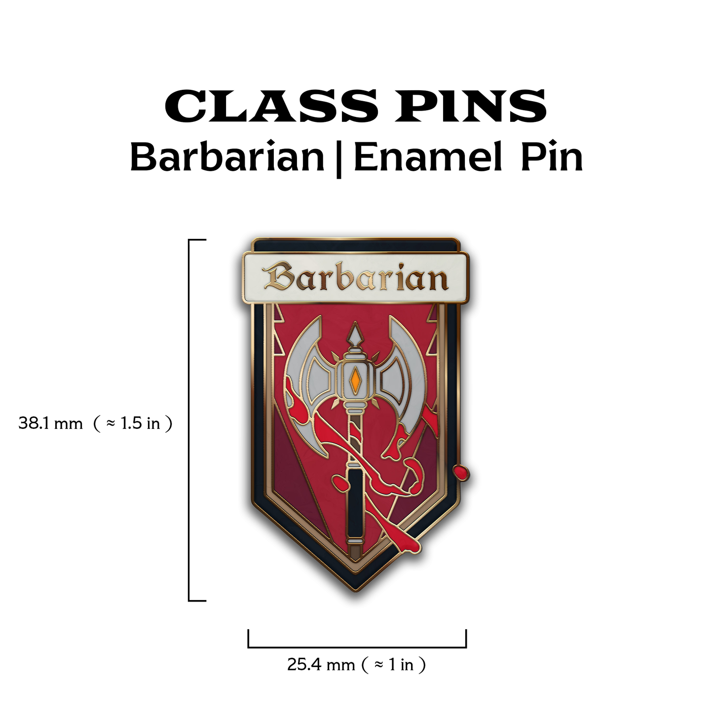 Class Pin | Barbarian Enamel Pin