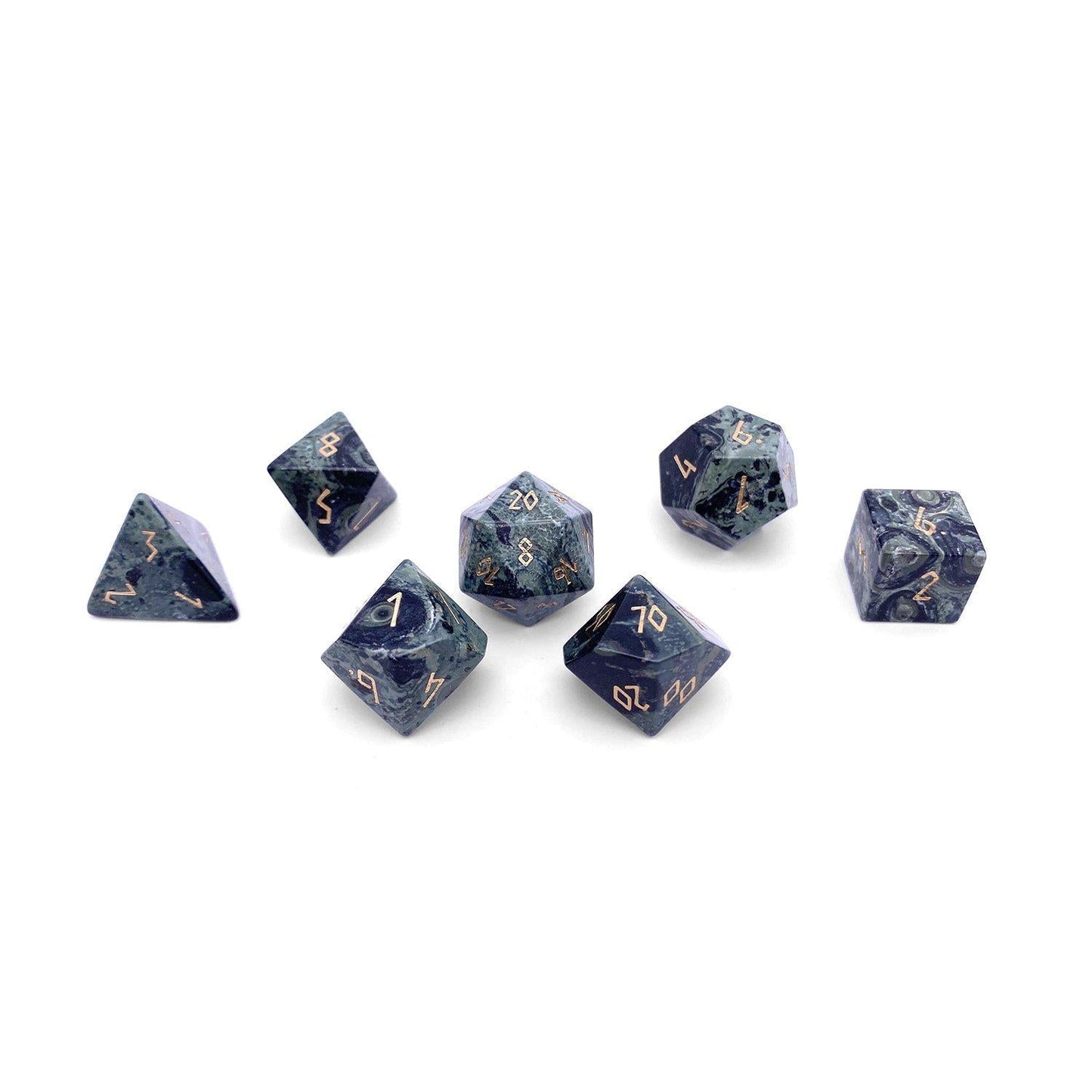 Crocodile Jasper Dice Set | Gemstone Dice