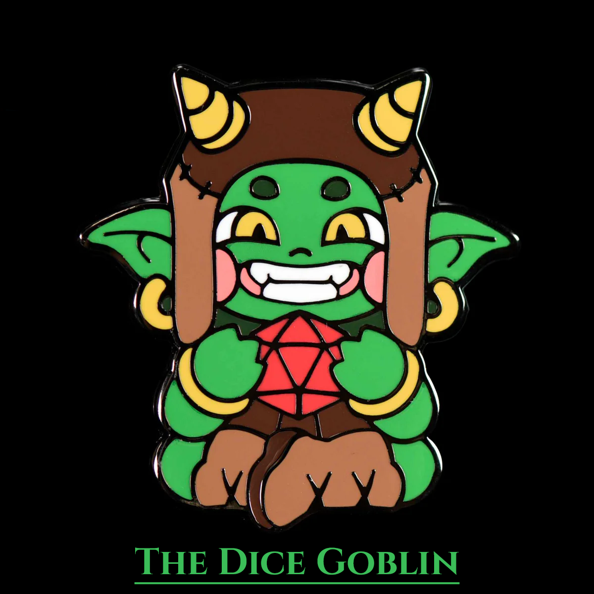 Dice Goblin Enamel Pin – DnD and TCG Accessory