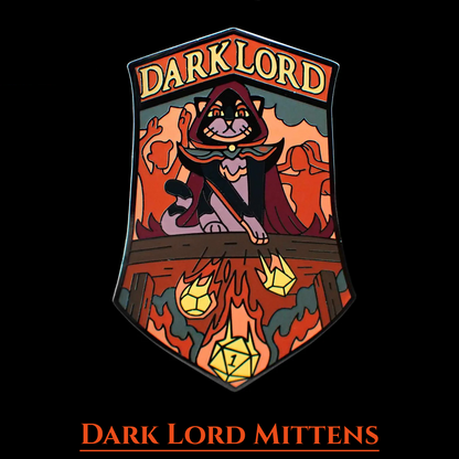 Evil Cat Enamel Pin – DnD and TCG Accessory - Dark Lord Mittens