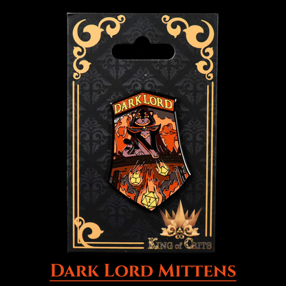 Evil Cat Enamel Pin – DnD and TCG Accessory - Dark Lord Mittens - Product Package