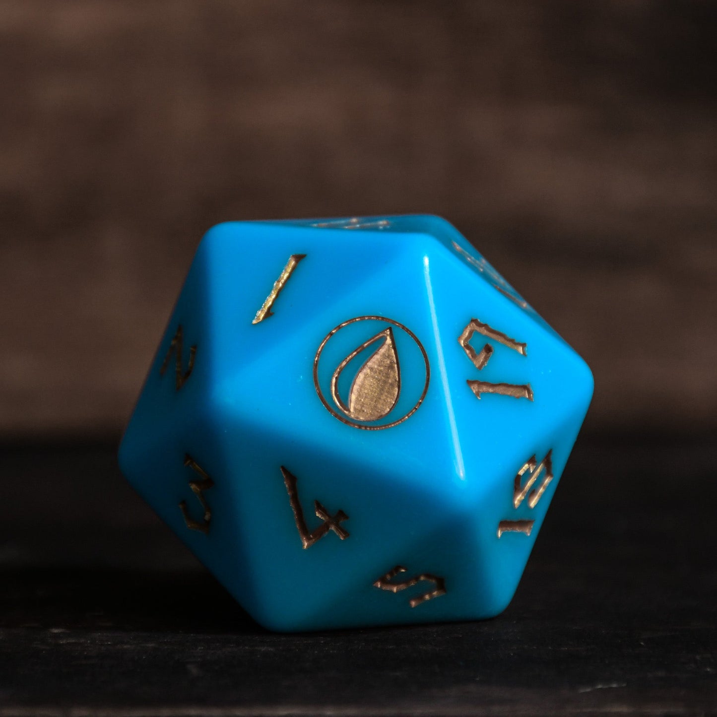 Island Mana Spindown Acrylic D20 | MTG Life Counter