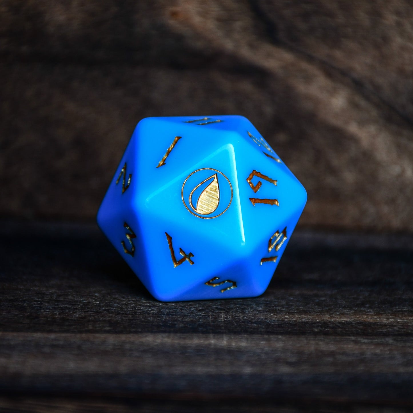Island Mana Spindown Acrylic D20 | MTG Life Counter