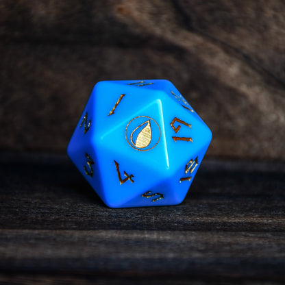 Island Mana Spindown Acrylic D20 | MTG Life Counter