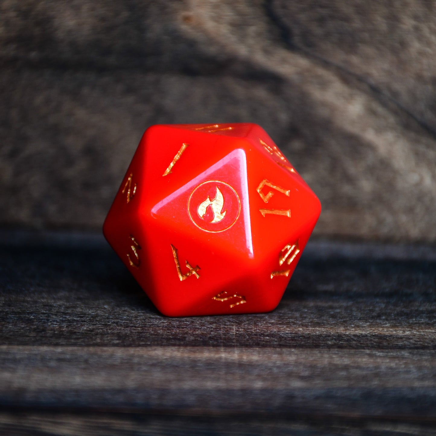 Mountain Mana Spindown Acrylic D20 | MTG Life Counter
