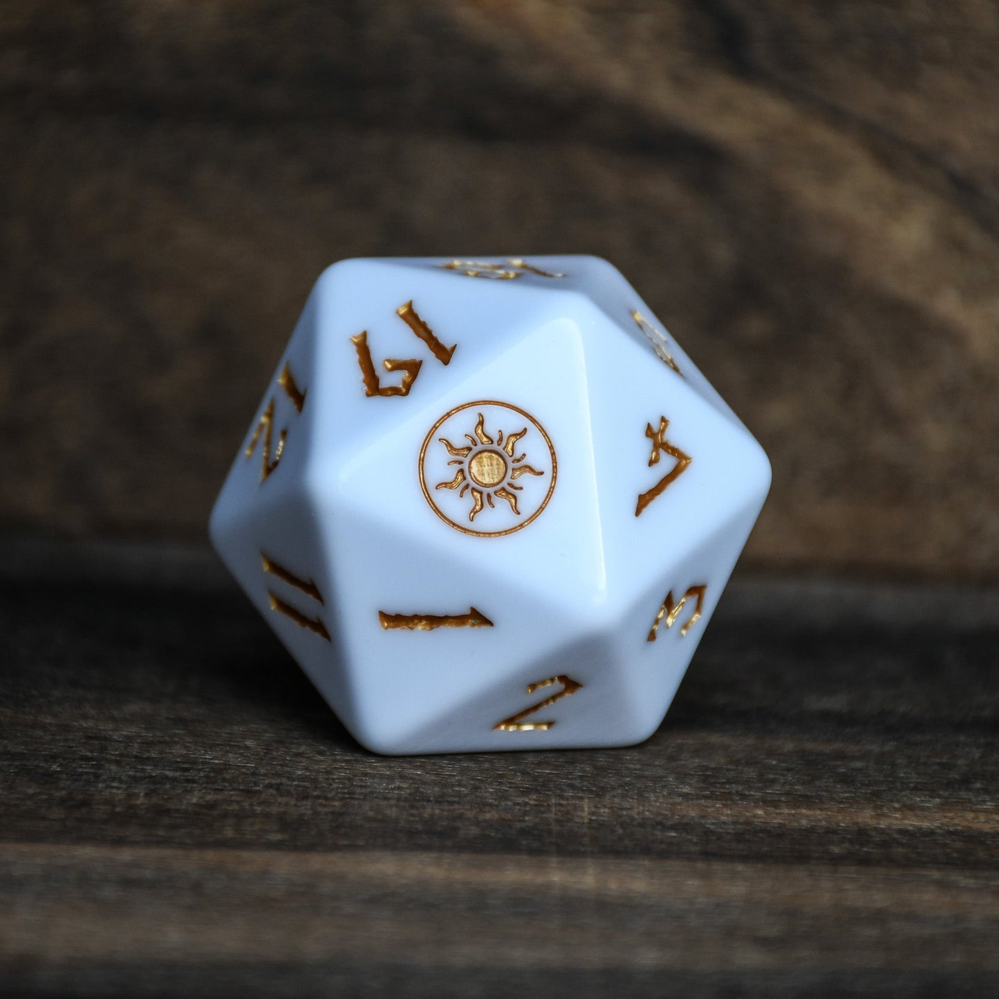 Plains Mana Spindown Acrylic D20 | MTG Life Counter