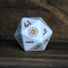 Plains Mana Spindown Acrylic D20 | MTG Life Counter
