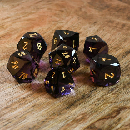 Shadow Prism Glass Dice Set
