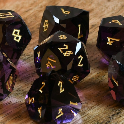 Shadow Prism Glass Dice Set