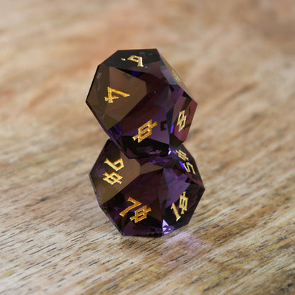 Shadow Prism Glass Dice Set