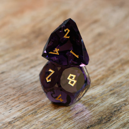 Shadow Prism Glass Dice Set