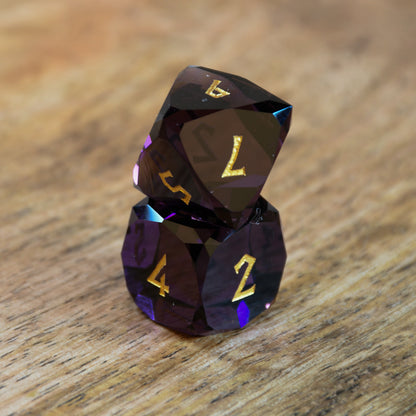 Shadow Prism Glass Dice Set