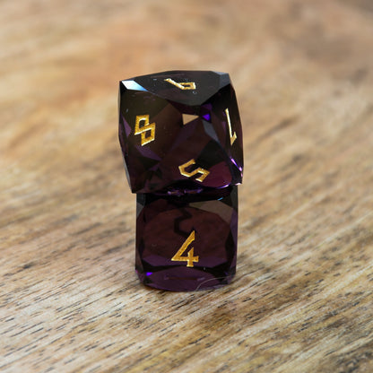 Shadow Prism Glass Dice Set