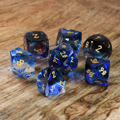 Astral Tide Glass Dice Set