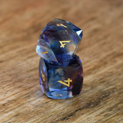 Astral Tide Glass Dice Set